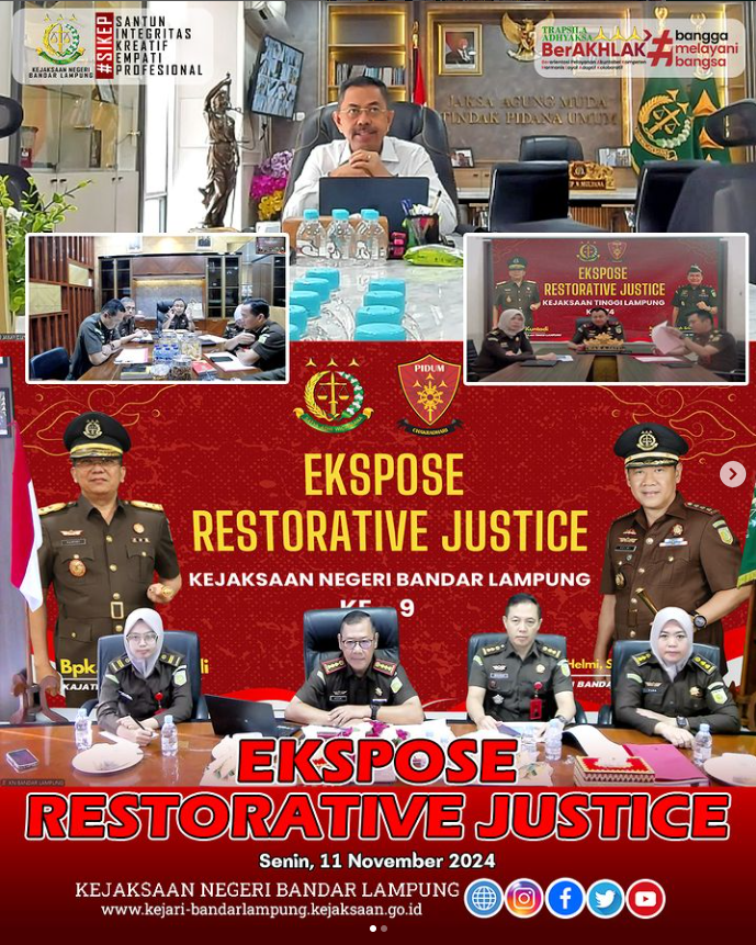 Kejaksaan Negeri Bandar Lampung, kembali melaksanakan Keadilan Restoratif (Restoratif Justice) terhadap satu orang pelaku Tindak Pidana Umum