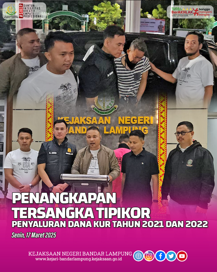 Penangkapan tersangka Tipikor Penyaluran dana KUR Tahun 2021 dan 2022