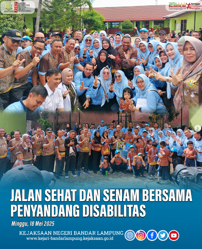 Kejari Bandar Lampung ikuti Jalan Sehat dan Senam Bersama Penyandang Disabilitas