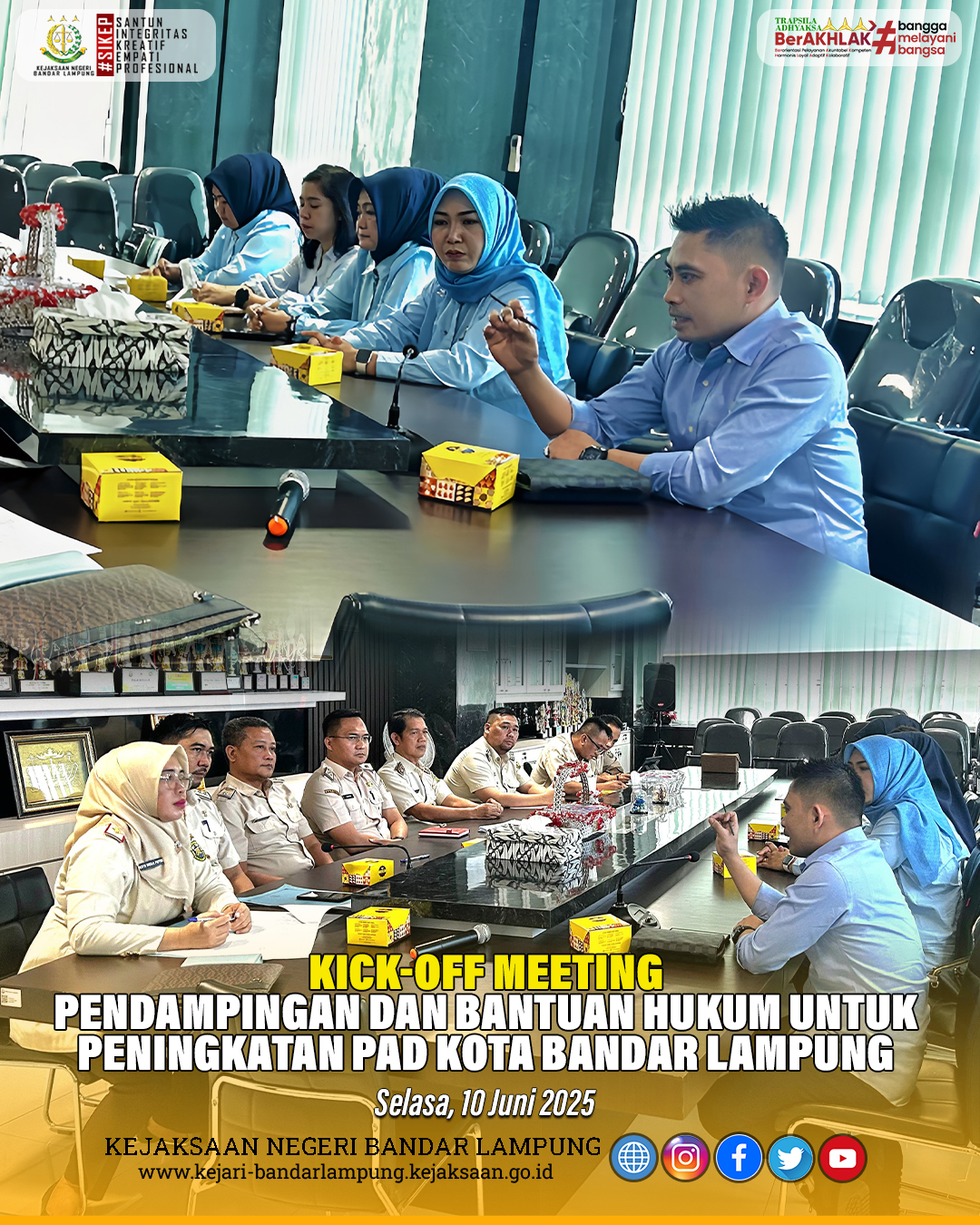 Kick-off Meeting Pendampingan dan Bantuan Hukum Untuk Peningkatan PAD Kota Bandar Lampung