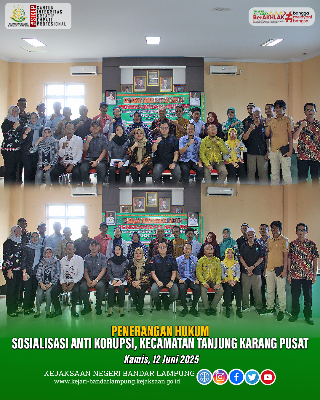 Kejari Bandar Lampung Gelar Penerangan Hukum sebagai Upaya Preventif Cegah Tindak Pidana Korupsi